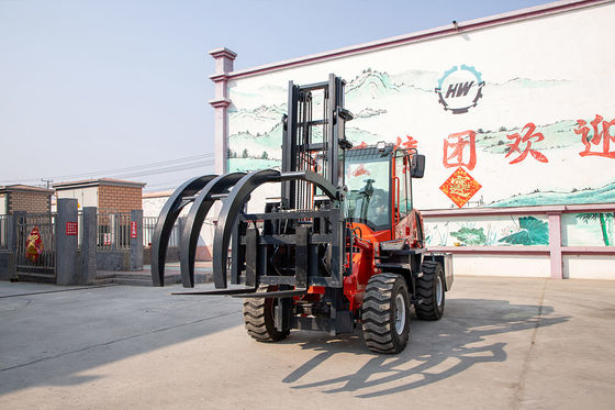 20 Feet Lifting Electric All Terrain Forklift With 10000Lbs Capacity